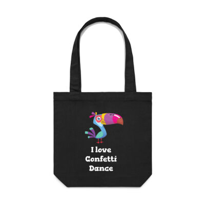 I love Confetti Toucan Tote Bag Thumbnail